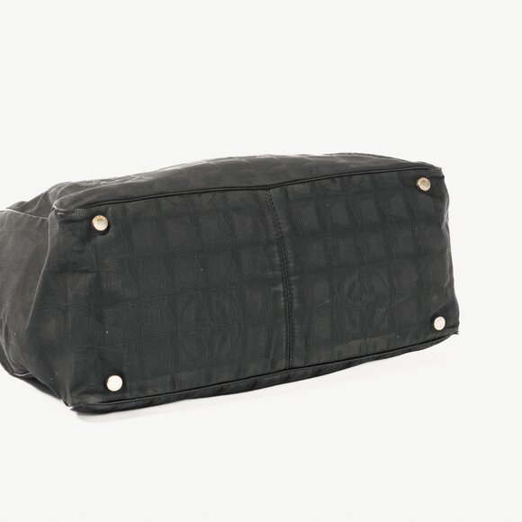 Chanel Travel Line Black Nylon CC-Jacquard Tote - Picture 5 of 10